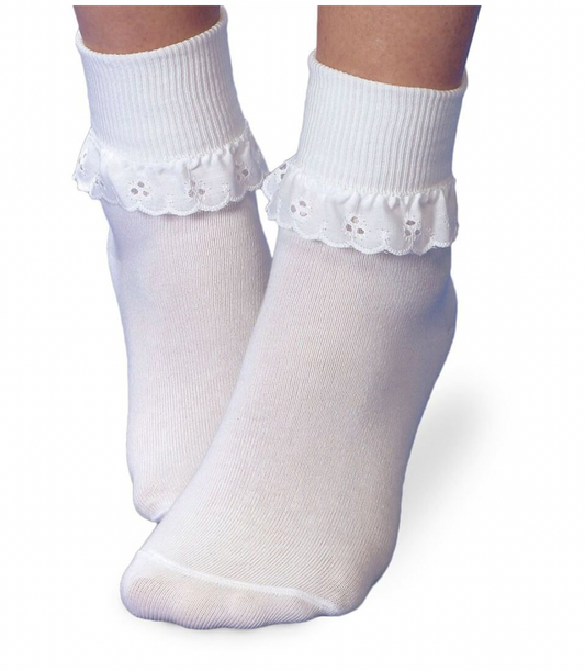 Lace Cuff White Socks