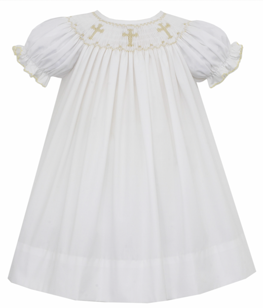 White Cross Bishop Dress