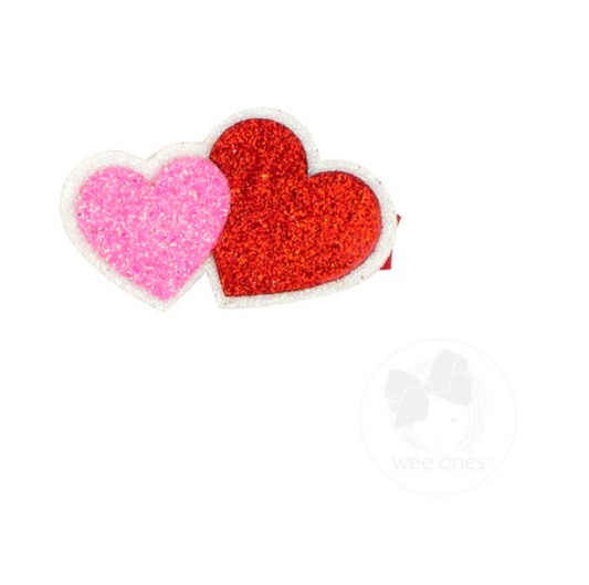 Glitter Layered Heart Hair Clip