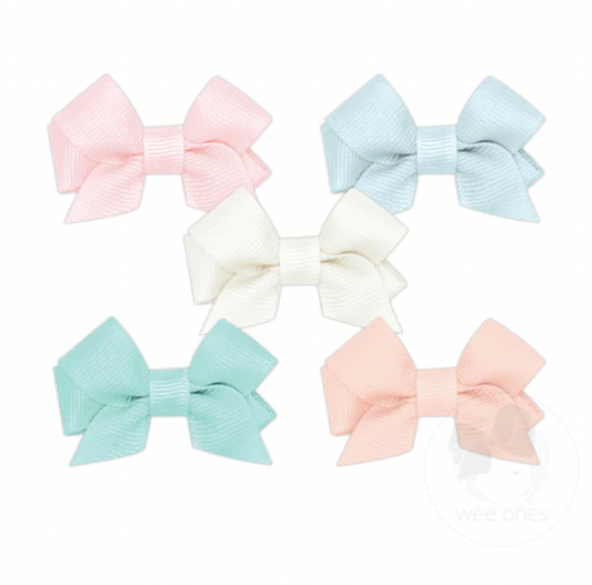 5 Pack Baby Front Tail Bows-Pastel