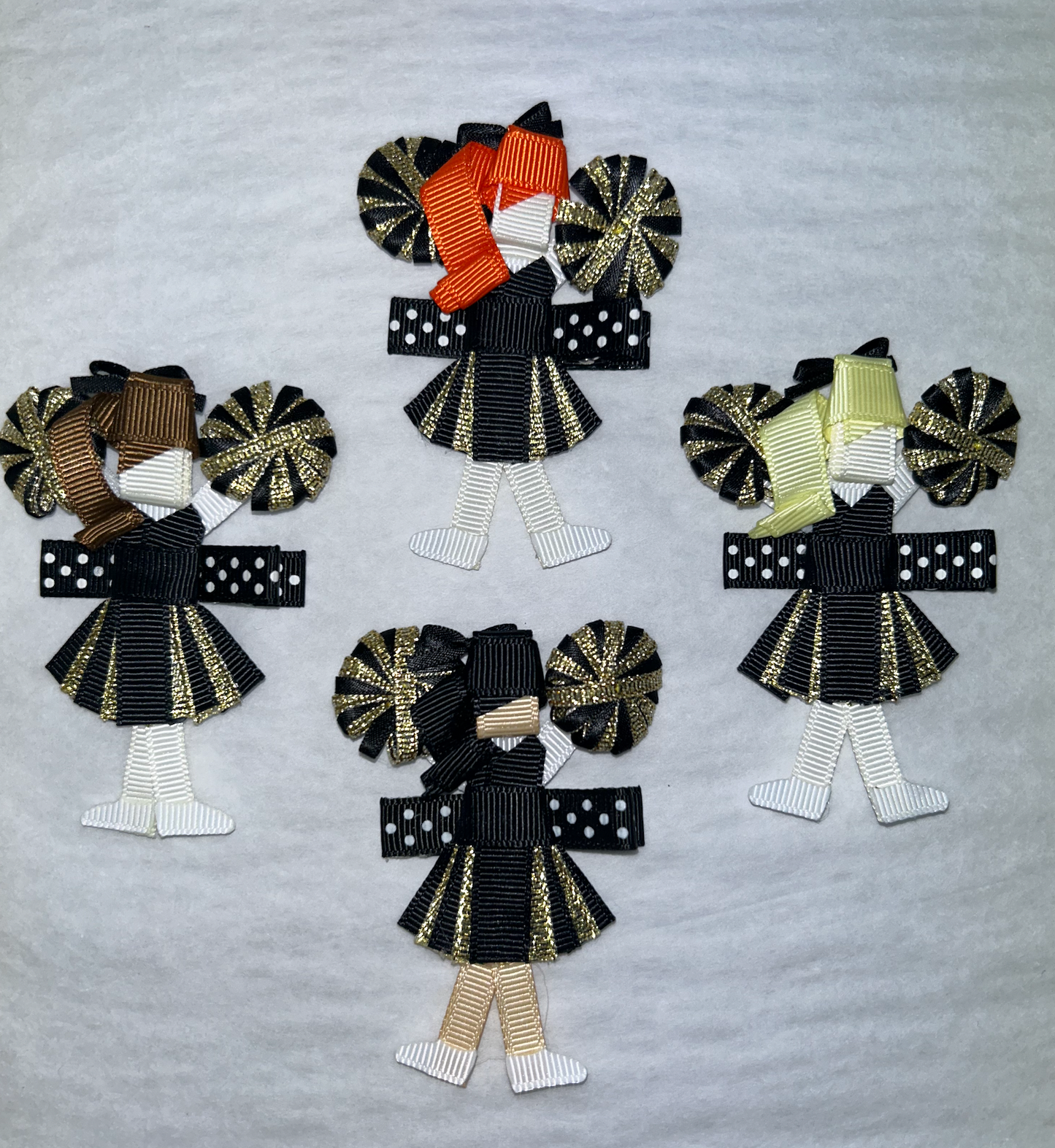 Gold & Black Cheerleader Clip