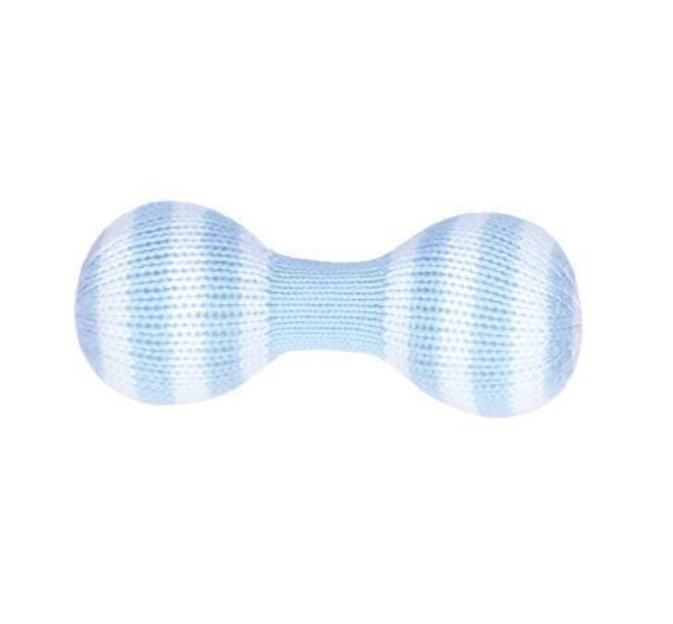 Dumbell Knit Rattle-Blue