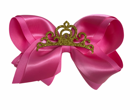 Crown Bow- Pink