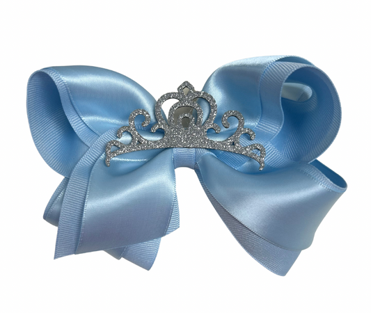 Crown Bow- Blue